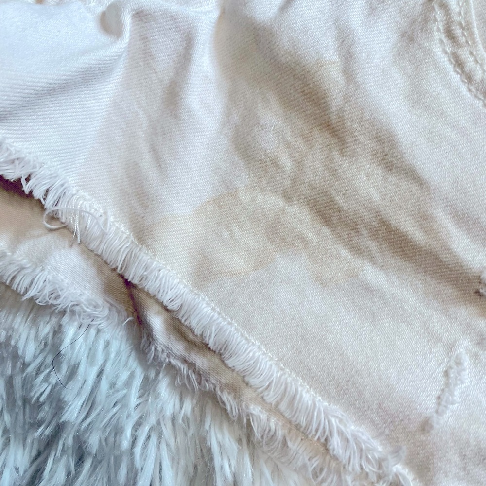 White Cutoff Shorts - Picture 2 of 2